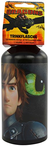 United Labels Dreamworks Dragons Trinkflasche, Schwarz, Ohnezahn (0120108)