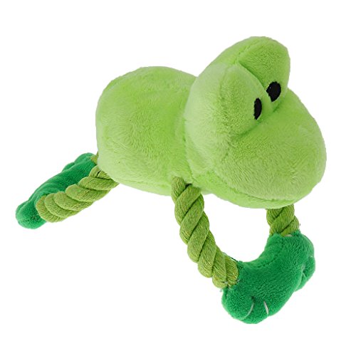 Preisvergleich Produktbild Hund Kauspielzeugen Weichem Plüsch Spielzeug Baumwollseil Kauartikel Spielzeug - Frosch, 12 * 16cm