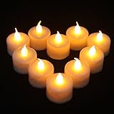 Zenoplige 24 x LED Teelicht Flameless Kerzen inkl. Batterien CR2032 , flammenlose LED Teelichter flackernd Kerzen mit Flackereffekt, Warmweiß - 4