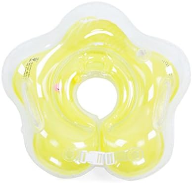 LLXX New Style Children Baby Infant Kids Toddler Inflatable Round Neck Float Swim Ring Swimming circle for Neck Swim Help 0-12 months (Yellow)