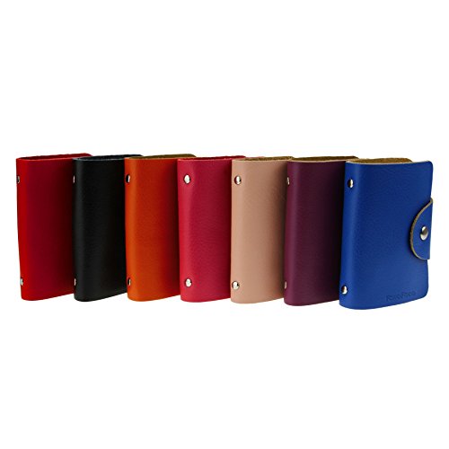 Liying Versatile Soft Premium Leather Wallets Credit Card Holder ID Business Case Purse(Unisex) for all (Purple)