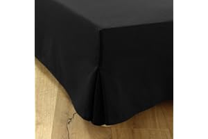 DAHLICA Vestiletto Matrimoniale 140x200 Nero 4 Lati | Vestiletto Coprirette per Letto 140x200