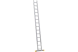 Trade Master Pro® Single Section Ladder | Anti-Slip, Heavy Duty | Lightweight Aluminium | 150kg Weight Rating | EN131 Certified | 4.0m