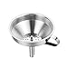 Produktbild OUNONA 3pcs Edelstahl Küchentrichter Set abnehmbare abnehmbare Schmutzfänger mit Griff Design für die Übertragung von flüssigen Flüssigkeit Trockenen Zutaten Pulver 11cm 13cm 15cm