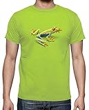 latostadora - Camiseta Rana Loca para Hombre Pistacho S
