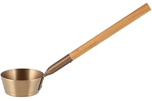 ‎RENTO Rento Design Sauna-Schöpfkelle - Aluminium Ökologischer Bambus wärmebehandelt, Champagner