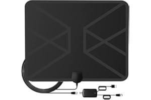 RUPA DVB T2 HDTV Antenna Für TV Zimmerantenne Mit Verstärker Signal Booster 4K 1080P Ultra HD Digital Antenna Indoor Für Stärkerer Empfang TV Signale Freie Kanäle - Schwarz