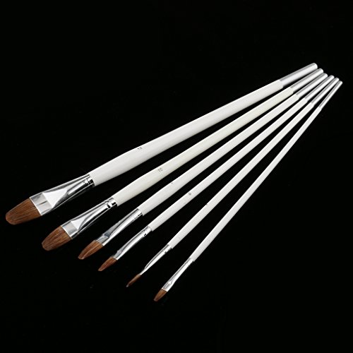 Gazechimp 6er Malerei Pinsel Kunst Pinsel Set Acryl Malen Bürsten für Künstler Ölgemälde - 5