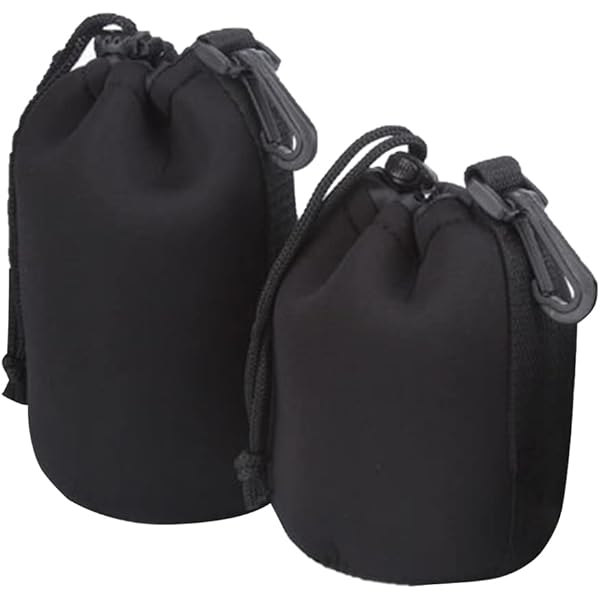 Lot De 3 Pochettes Néoprène Pour Objectif Photo - Protection Souple Taille S/M/L