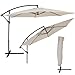Produktbild TecTake® Sonnenschirm Ampelschirm mit Metallgestell + UV Schutz 350cm beige + Schutzhülle