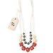 Fox & Finn 'Isabella' Silicone Teething Necklace for Babies | Safety Knotted Silk Rope | Does Not Pull Hair Out | 14 Inch Drop (marsala + smoke + latte)