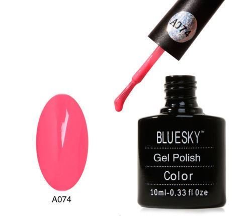 Bluesky A74 UV LED Gel Soak off Nail Polish, Pink Lips 10 ml