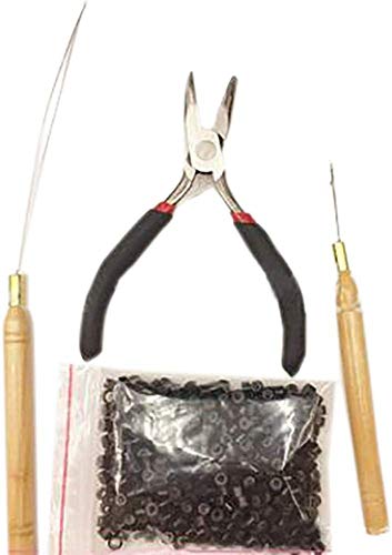 200 Microrings Extensions Haarverlaengerung + Microringnadel Zange TopWigy