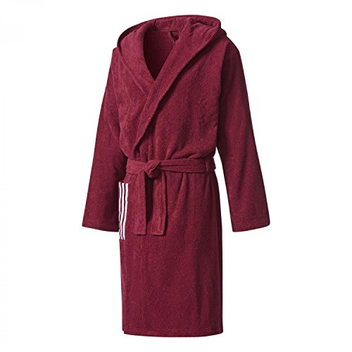 Preisvergleich Produktbild adidas 3-Streifen Bademantel Mystery Ruby / White, S