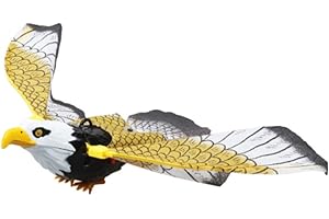 NIDONE Répulsif pour Oiseaux - Fausse buse Volante - Leurre de buse Volante - Aigle Volant - Effaroucheur d'oiseaux avec Ailes pour Un Rangement Plus Facile.