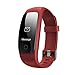 Price comparison product image Smart Bracelet, Bluetooth 4.0 Waterproof Heart Rate Monitor with 0.96"OLED Touch Panel,Activities Recording,GPS & Auto Sleep Tracking, Weather, SMS/SNS, Sedentary, Pedometer Alert,Best Fitness Tracker for Iphone X/8/7/6S/SE, Ipad, Samsung Galaxy S9/S8/S7/Edge and More