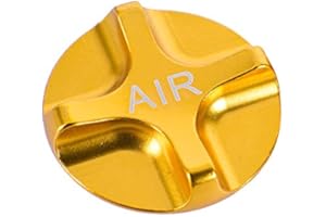 Fransande Bike Gas Shcrader American Tapones de válvula de suspensión para bicicleta, partes de horquilla delantera para bicicleta de carretera, color dorado
