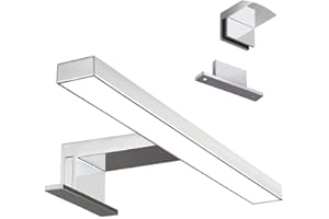 Anidea Lampe Miroir LED Salle Bain Lumière 30cm 5W 230V 4000K/6000K IP44 Cadre Meuble Armoire Maquillage Applique Murale Flicker Free Non Variable Blanc Naturel/Blanc Froid (6000K - Blank Froid)