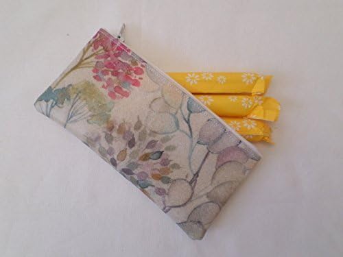 Handmade Oilcloth Tampon Case Holder - Voyage Hedgerow Fabric