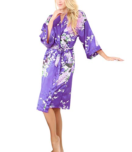 womens satin dressing gown uk
