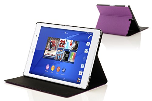 Forefront Cases® Neue Leder Hülle / Tasche / Case / Cover für Sony SGP611 Xperia Z3 Tablet Compact 20,3 cm (8 Zoll) – Rundum-Geräteschutz und intelligente Auto-Sleep-Wake-Funktion mit 3-JAHRES-GARANTIE VON FOREFRONT CASES – inkl. Eingabestift - 2