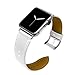Produktbild BZLine® für Apple Watch Armband 38mm/42mm, Mode Leder Ersatz Wrist Strap Band Uhrenarmband Schlaufe Smart Watch Armbänder mit Klassische Schließe für Apple Watch Series 3/2/1 (38 mm, Weiß)