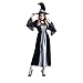 Produktbild Womens Black Witch Kostüm Performance-Anzüge Cosplay Outfit Props + Hat für Party & Halloween & Karnevals