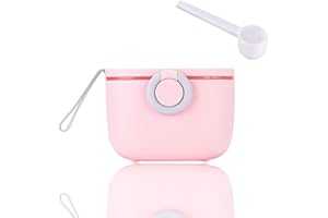 JIAHUADE Pojemnik na mleko w proszku dla niemowląt, duży dozownik mleka w proszku dla niemowląt, bez BPA, pojemnik na mleko w proszku, przenośny pojemnik na mleko w proszku (różowy)