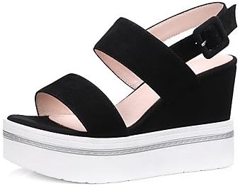 Ladies Sandals Women's Sandals Summer Fall Club Shoes Cashmere Office & Career Dress Casual Wedge Heel Buckle , black , us7.5 / eu38 / uk5.5 / cn38