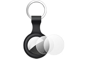 AXFEE Etui ochronne na AirTag, silikonowe etui na klucze AirTag, z 2 szt. folii ochronnej, etui na AirTag, etui kompatybilne z Apple Airtags, uchwyt na Airtag (nie zawiera Airtag)