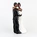 Produktbild Lanlan Kunstharz Hochzeitstag Geschenk 16 cm African American Hochzeit Braut und Bräutigam Cake Topper Figur