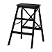 Produktbild Ikea BEKVÄM Trittleiter aus massiver Buche; in schwarz; 3 Tritte; (63cm)
