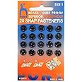 Vardhman Pony 100 pcs Big Size 9mm tich Press Button (snapfaster) Brass Rust Proof Size 1.