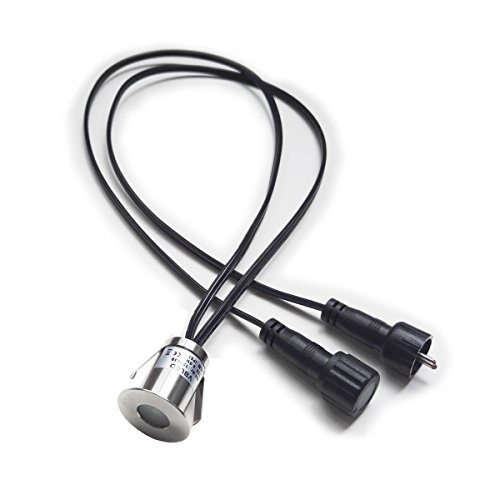 VBLED® Mini Boden-Einbaustrahler 0.6W LED, Warm-weiß, 14 Lumen, IP67 wassergeschützt, Edelstahl – Rostfrei & Robust – Einfache Montage in Terrassen, Steinen, uvm (Einzel – ohne Netzteil) - 3