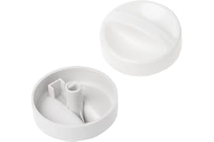 DPWOUM Universal-Mikrowellen-Drehknopf, Drehschalter, Timer, Kontrollschalter, Installationsset, Zubehör für Mikrowelle, Backofen und Herd, Weiß, 2 Stück