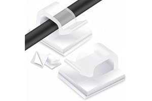 FHISKUNYU 70 Pezzi Fermacavi Adesivi Trasparenti, Ferma Cavi per Gestione Cavi da Ufficio e Casa, Fermacavi Muro per Fissaggio e Organizzazione Cavi, Utilizzo Versatile per Scrivania e Decorazioni Luminose