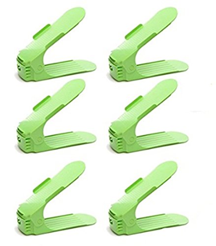 Ajustable de zapatos organizador de ahorro de espacio zapatero soporte rack Koobea - Juego de 6