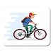 Produktbild Mouse Pads Teenager Boy Riding Fast Modern Electric Bicycle Kid Wearing Backpack Hoodie and Baseball Cap Enjoying Mouse Pad for Notebooks,Desktop Computers Office Supplies