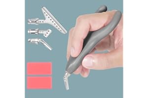 CHARYSIM Stylo de peinture diamant ergonomique avec 3 pointes métalliques, kit de stylo diamant 5D pour adultes et enfants, stylo à outils DP en résine pour débutants, prise en main confortable, perçage plus