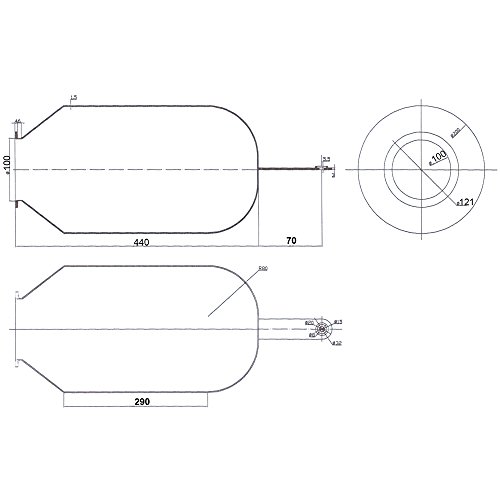 Membran 50 L Hauswasserwerk Druckkessel Membrankessel Gummiblase EPDM - 2