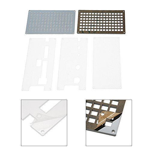 Anself DIY LED Digitaluhr Kit Dot Matrix Uhr mit Touch-Control Temperaturanzeige Datum Zeit - 4