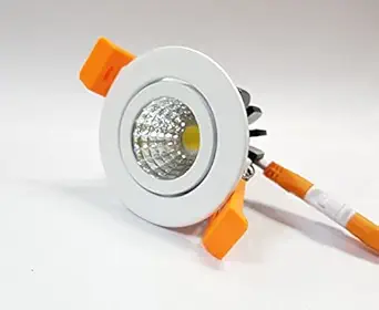 AKC LED Spot/Down Light, Round Style, 3000k, White Powder Coated, Aluminium Body with Driver (3 Watt, Warm White)