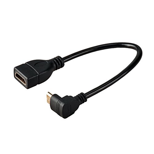 Mini HDMI zu HDMI Kabel, VANDESAIL Rechtwinklig (90 und 270 Grad) Mini HDMI Adapter Stecker auf Buchse 1080P Konverter Vergoldeter Stecker - 3
