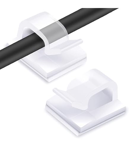 150PCS Accroche Câble Adhésif OWLMATE - Clips Gestion Câbles Noirs Pour Bureau Et Maison