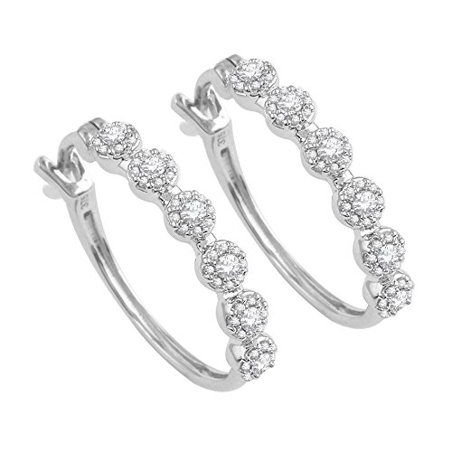 Preisvergleich Produktbild Pavé Privé Creolen Weißgold 9 Karat (375), Diamant, Weiß