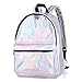 Produktbild TZY Mode Silber Hologramm Rucksack USB Lade Frauen Schultasche Mädchen PU Leder Holographische Rucksack Multicolor 1
