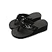Produktbild Malloom® Frauen Sommer Pailletten Anti-Rutsch-Sandalen Slipper für Drinnen und Draußen (37, Schwarz)