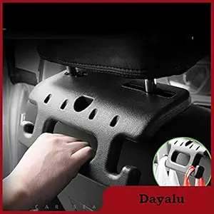 Dayalu Car Backseat Headrest Hook/Hanger, Multifunctional Car Handbag Grocery Shopping Bag Purse Wallet Cloth Coat Mobile Phone Car Holder Seat Hooks Grab Bar