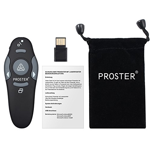 Proster Puntero para Presentaciones 2 4 GHz Inal mbrico USB PowerPoint PPT Presentador Control Remoto con Puntero L ser Rojo para la Ense anza Presentaciones Discurso Asambleas Escolares y etc reviews Proster Puntero para Presentaciones 2 4 GHz Inal mbrico USB PowerPoint PPT Presentador Control Remoto con Puntero L ser Rojo para la Ense anza Presentaciones Discurso Asambleas Escolares y etc