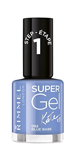 Rimmel London Shade 52 Blue Babe Kate Moss Super Gel Nail Polish, Blue 12 ml